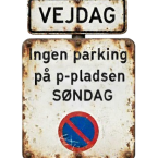 Ingen parkering søndag