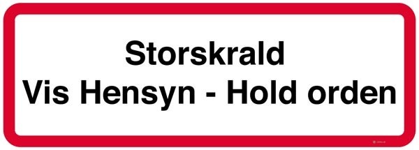 Storskrald skilt